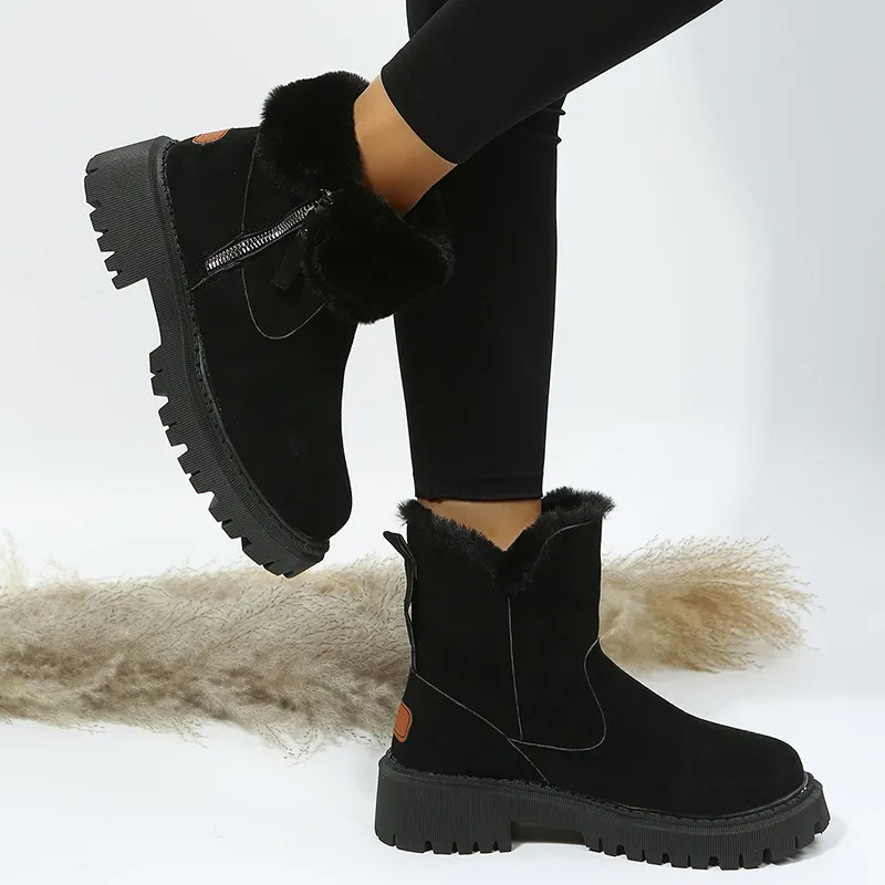 Montévre™ | Bottes d'hiver doublées avec fermeture éclair latérale