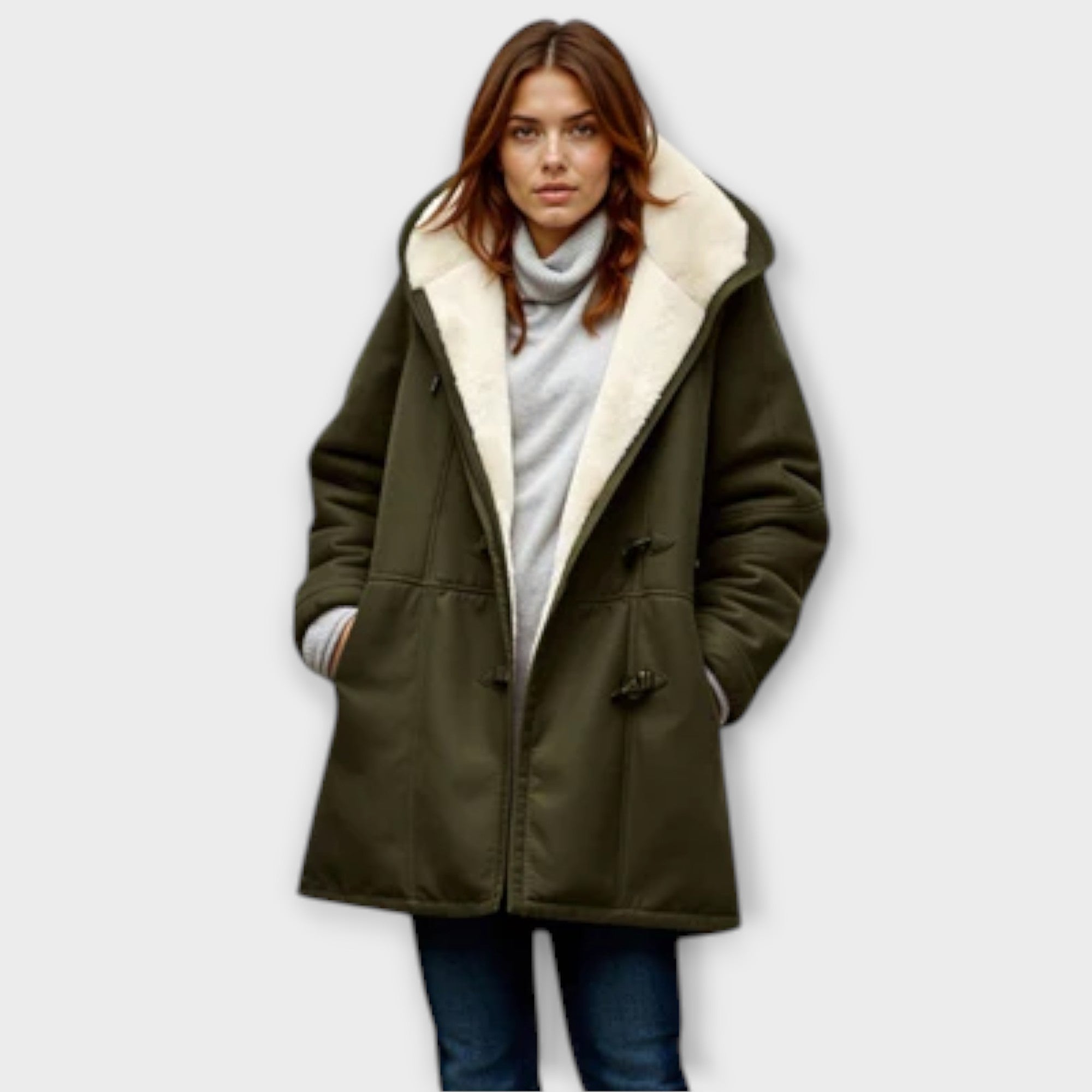 Manteau en laine douce Montévre™ | Manteau en laine douce manchonné