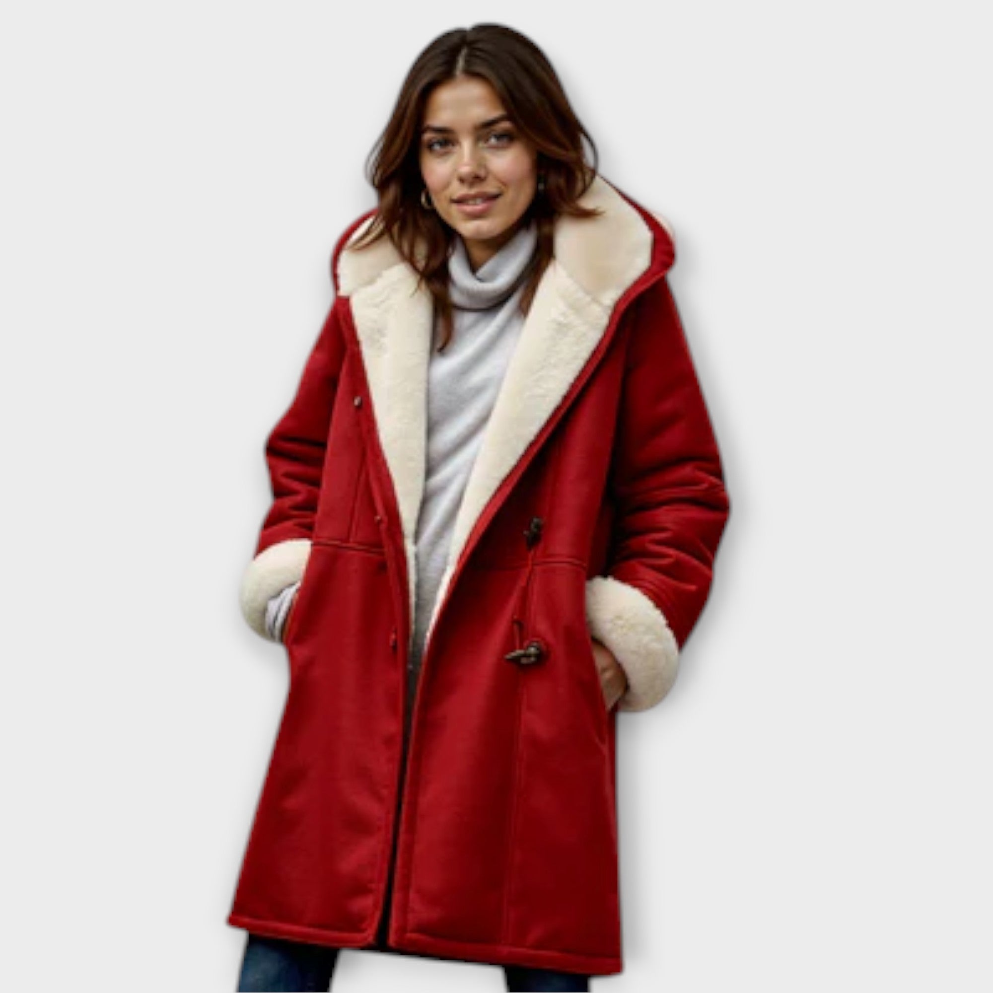 Manteau en laine douce Montévre™ | Manteau en laine douce manchonné