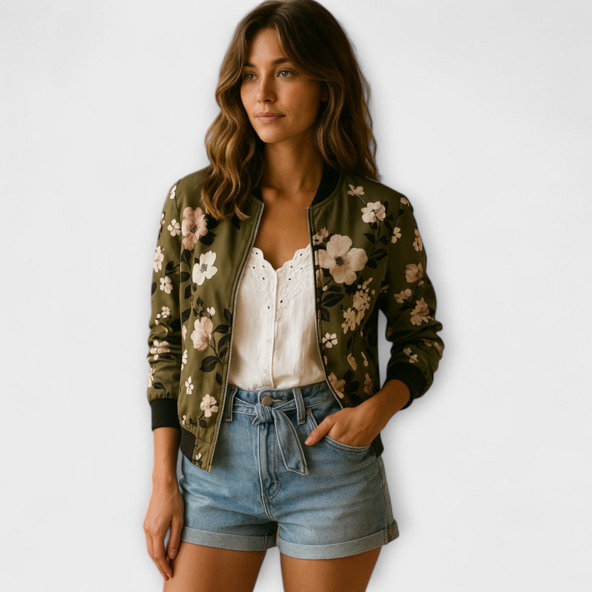 Montévre™ | Kaelin – Veste bomber élégante avec motif floral