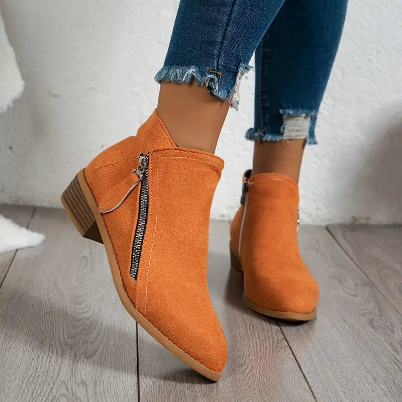 Montévre™ | Bottes en daim tendance avec talon