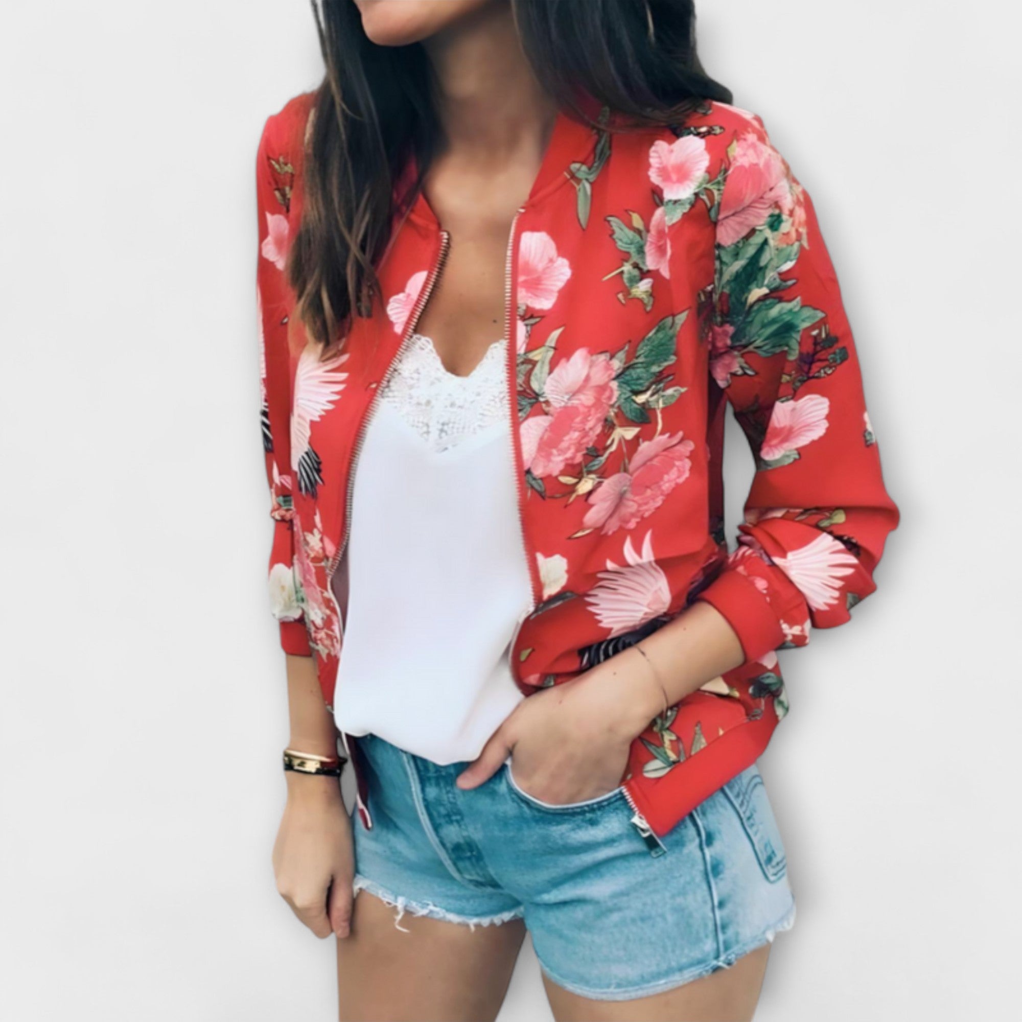 Montévre™ | Kaelin – Veste bomber élégante avec motif floral